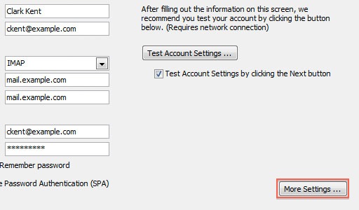 Android email account step 16